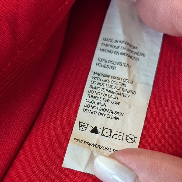 Izod Red Polo Mens Shirt with Striped Collar Short Sleeve - Picture 11 of 15